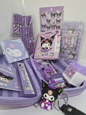 Sanrio Kuromi Stationery Mega Bundle - Purple Kawaii Aesthetic Set